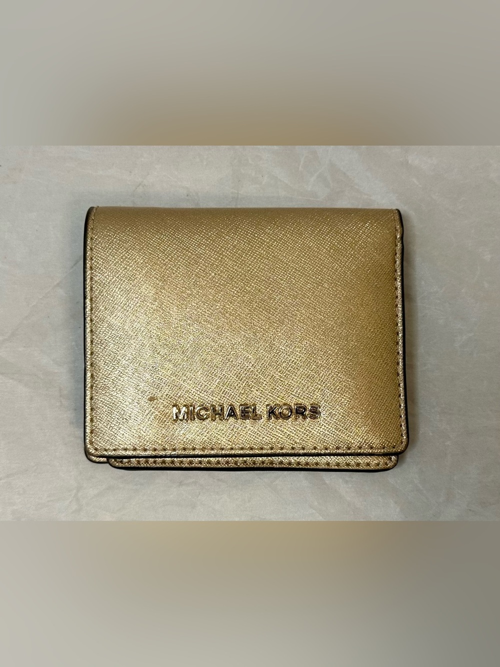 Michael Kors Metallic Gold Leather Wallet